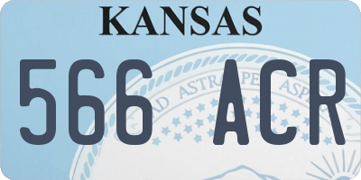 KS license plate 566ACR