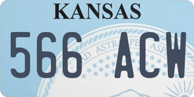 KS license plate 566ACW