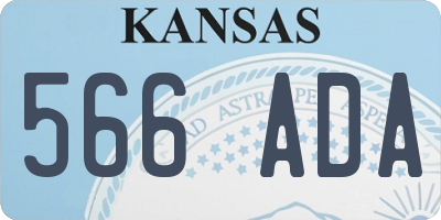 KS license plate 566ADA