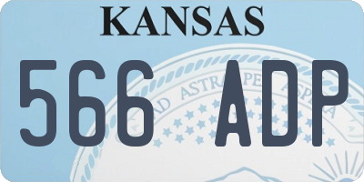 KS license plate 566ADP