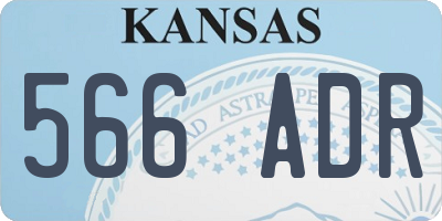 KS license plate 566ADR