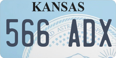 KS license plate 566ADX
