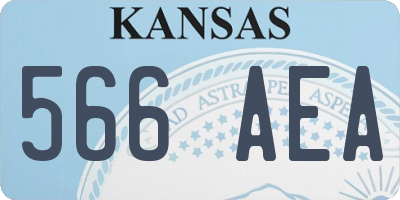 KS license plate 566AEA
