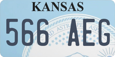 KS license plate 566AEG