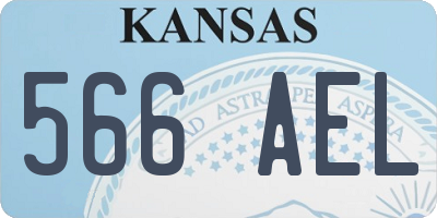 KS license plate 566AEL