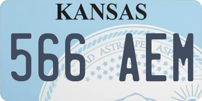 KS license plate 566AEM