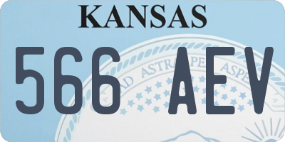 KS license plate 566AEV