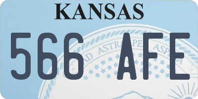 KS license plate 566AFE