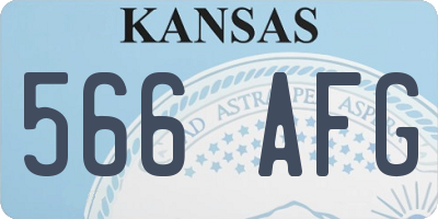 KS license plate 566AFG