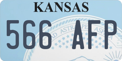 KS license plate 566AFP