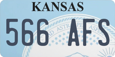 KS license plate 566AFS