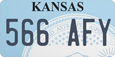 KS license plate 566AFY