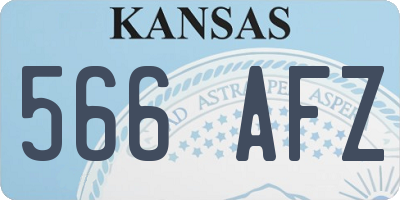 KS license plate 566AFZ
