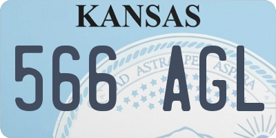 KS license plate 566AGL