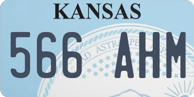 KS license plate 566AHM