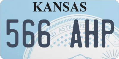 KS license plate 566AHP
