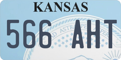 KS license plate 566AHT