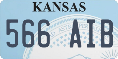 KS license plate 566AIB
