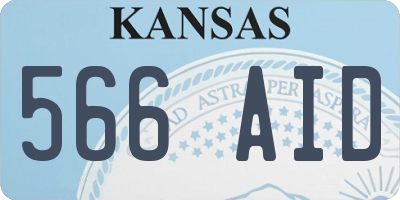 KS license plate 566AID