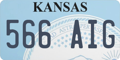 KS license plate 566AIG