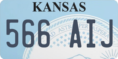 KS license plate 566AIJ