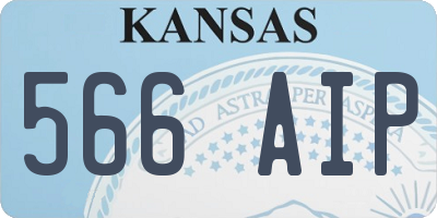 KS license plate 566AIP