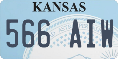 KS license plate 566AIW