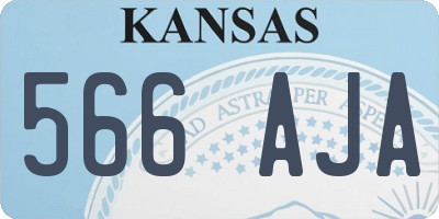 KS license plate 566AJA
