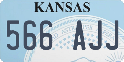KS license plate 566AJJ