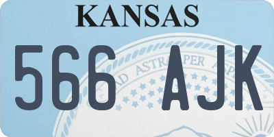 KS license plate 566AJK