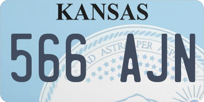 KS license plate 566AJN