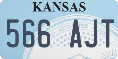 KS license plate 566AJT