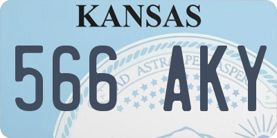 KS license plate 566AKY