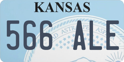 KS license plate 566ALE
