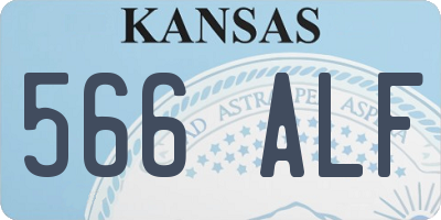 KS license plate 566ALF
