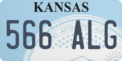 KS license plate 566ALG