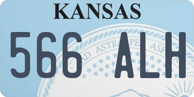 KS license plate 566ALH