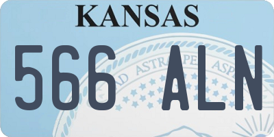 KS license plate 566ALN