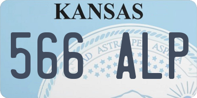 KS license plate 566ALP