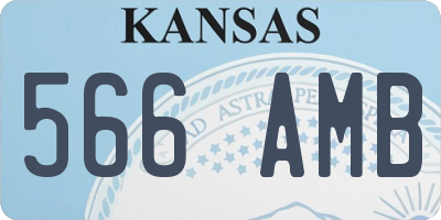 KS license plate 566AMB