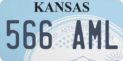 KS license plate 566AML