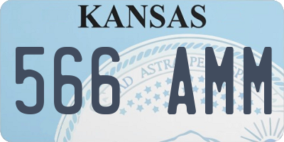 KS license plate 566AMM