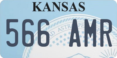 KS license plate 566AMR
