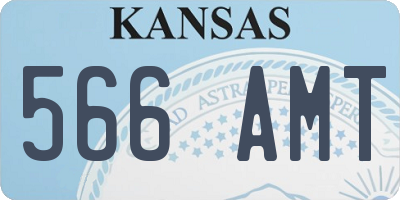 KS license plate 566AMT