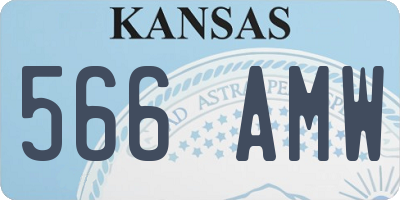 KS license plate 566AMW