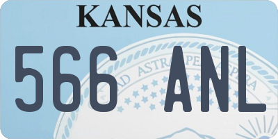KS license plate 566ANL