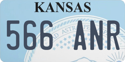 KS license plate 566ANR