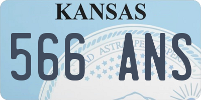 KS license plate 566ANS
