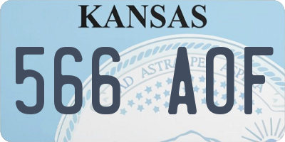 KS license plate 566AOF