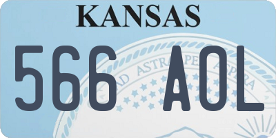 KS license plate 566AOL